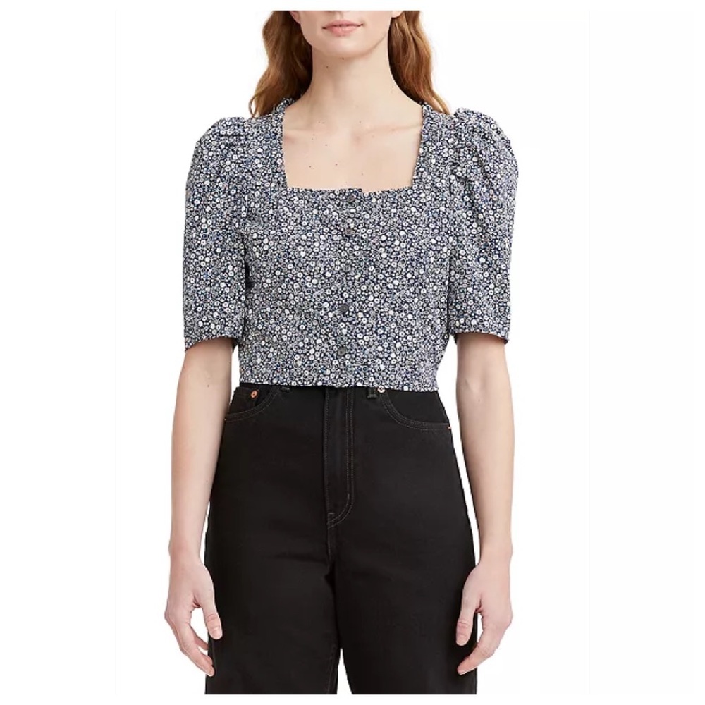 Levi’s Joelle Cotton Blouse in Nissa floral peacock